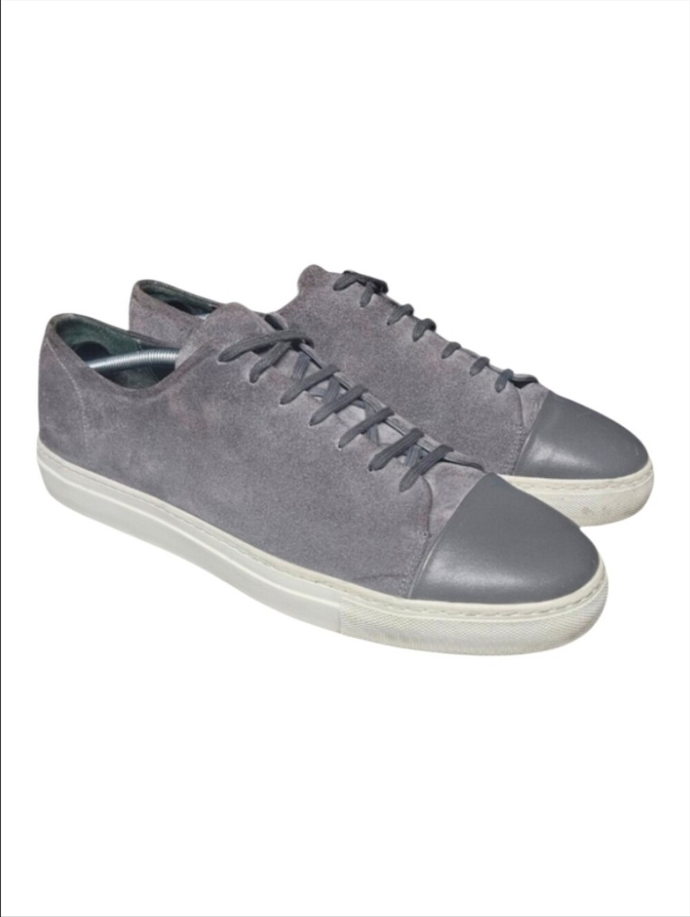 AXEL ARIGATO | Gray Suede Low Top Sneakers Toe Cap Lace Up US 13